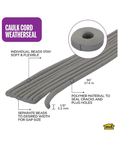 M-D Building Products Gray Rope Caulk 90 ft.