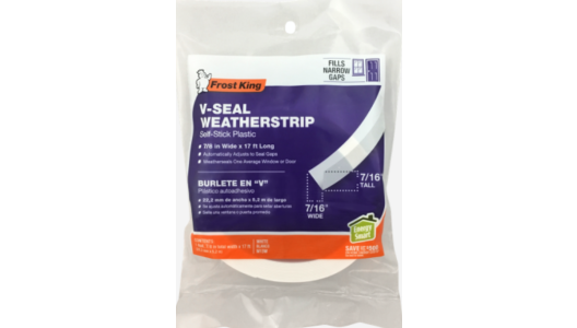 Frost King White V-Seal Weatherstrip 17 ft.